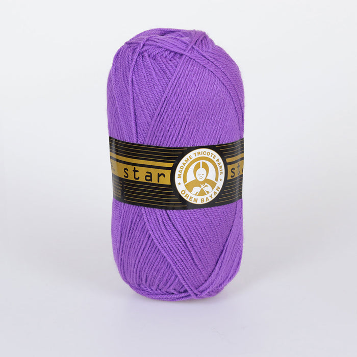 Star Hand Knitting Yarn Purple