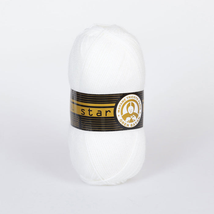 Star Hand Knitting Yarn White