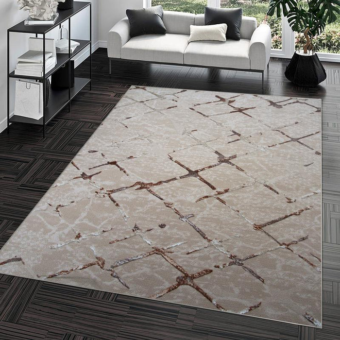 Alin Beige Vizon Modern Rug - 05682A