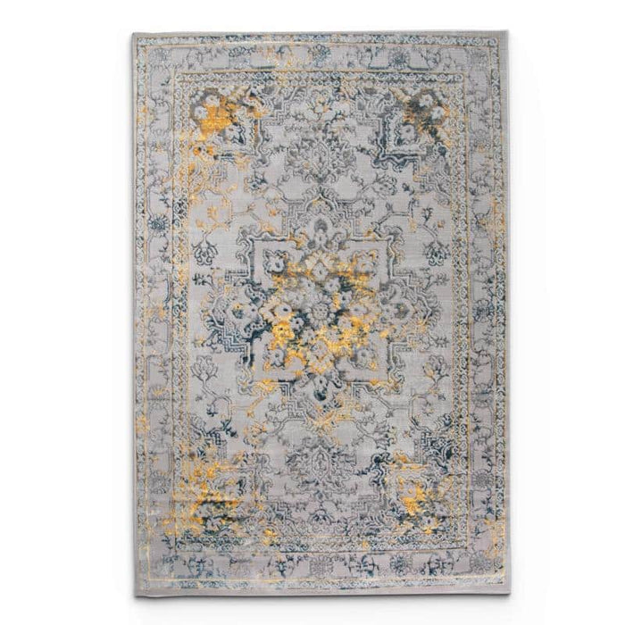 Alin Grey Navy Modern Rug - 05238A