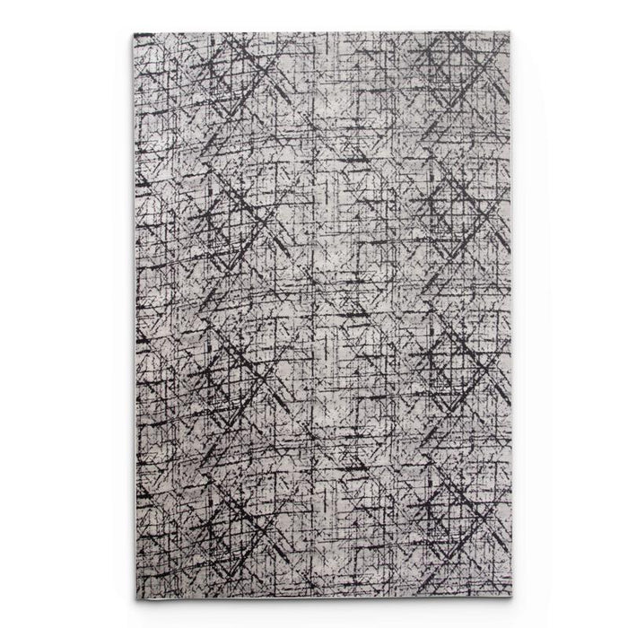 Digital Black Line Washable Rug