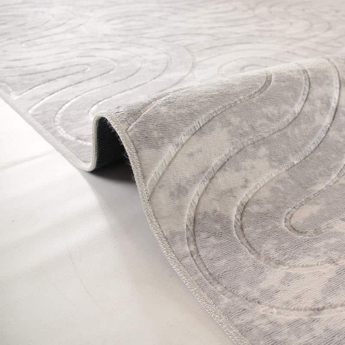 Digital Grey Maze Washable Rug