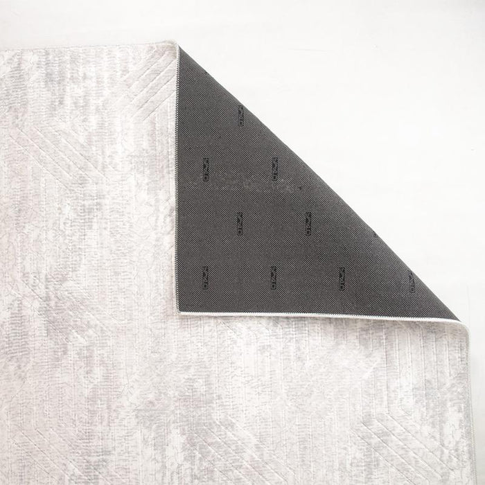 Digital Soft Grey Washable Rug