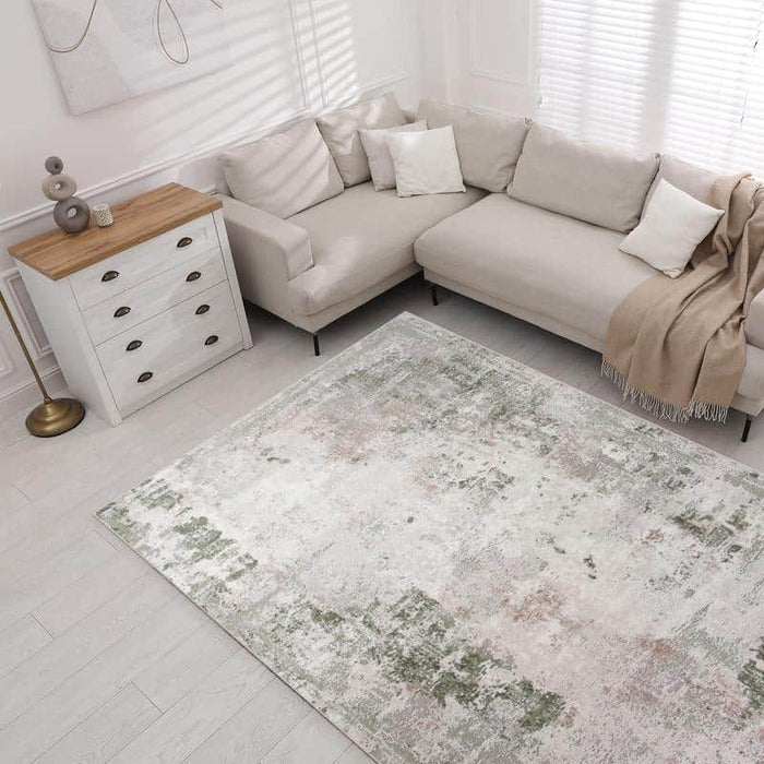 Diva Cream Green Rug - MR250