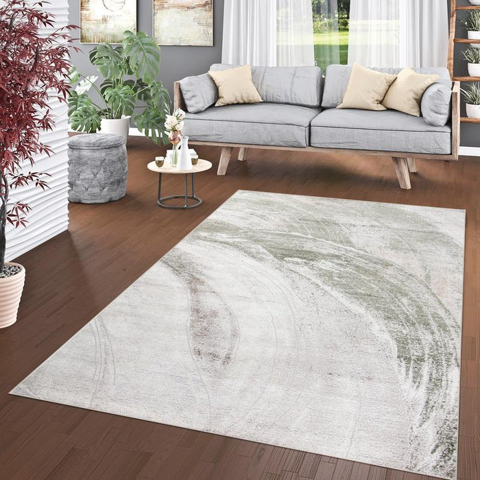 Diva Cream Green Rug - MR425A