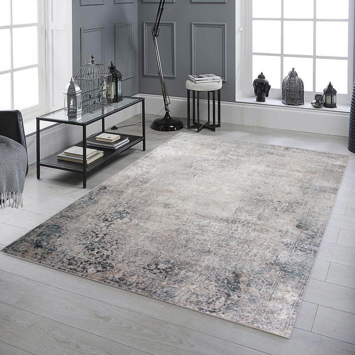 Diva Grey Navy Rug MR254