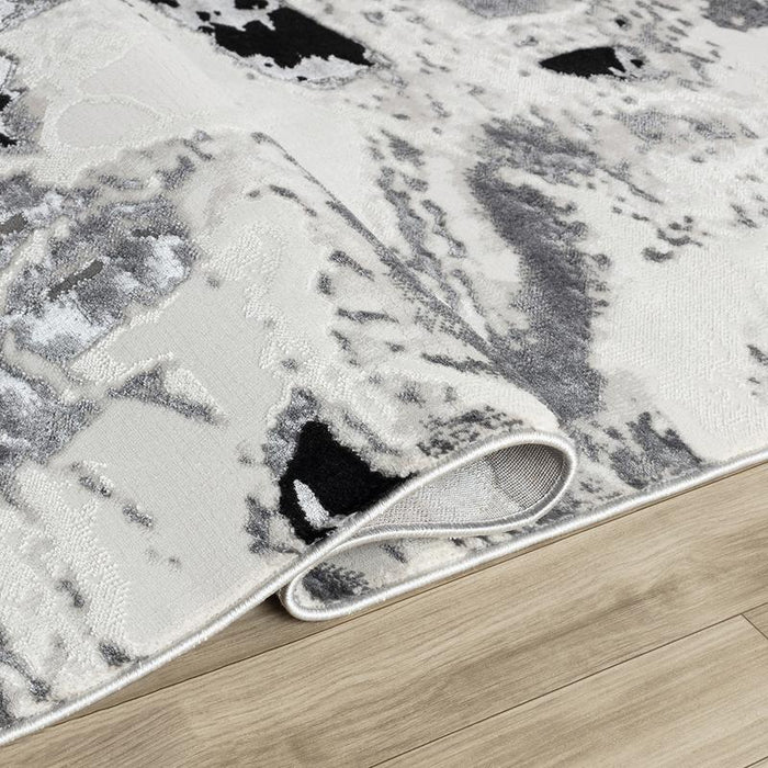 Elit Hole Grey Black Rug