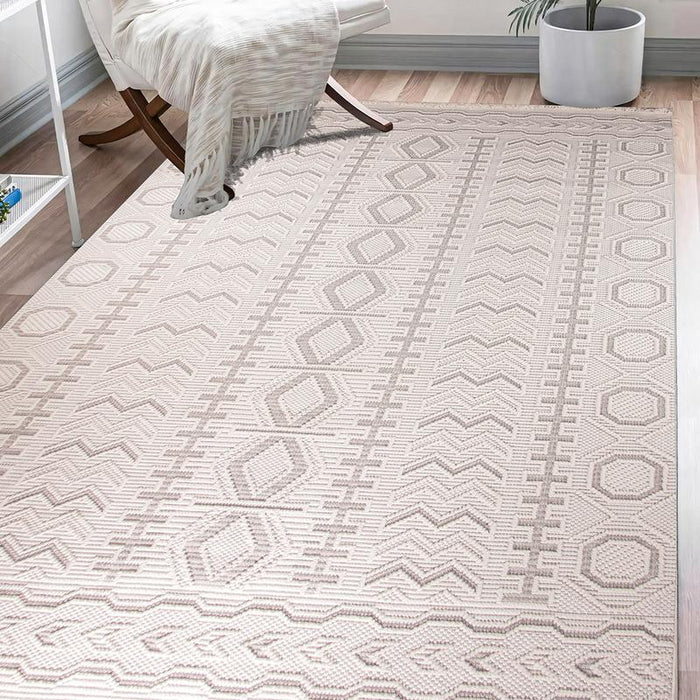 Favori Ethnic Pattern Beige Rug