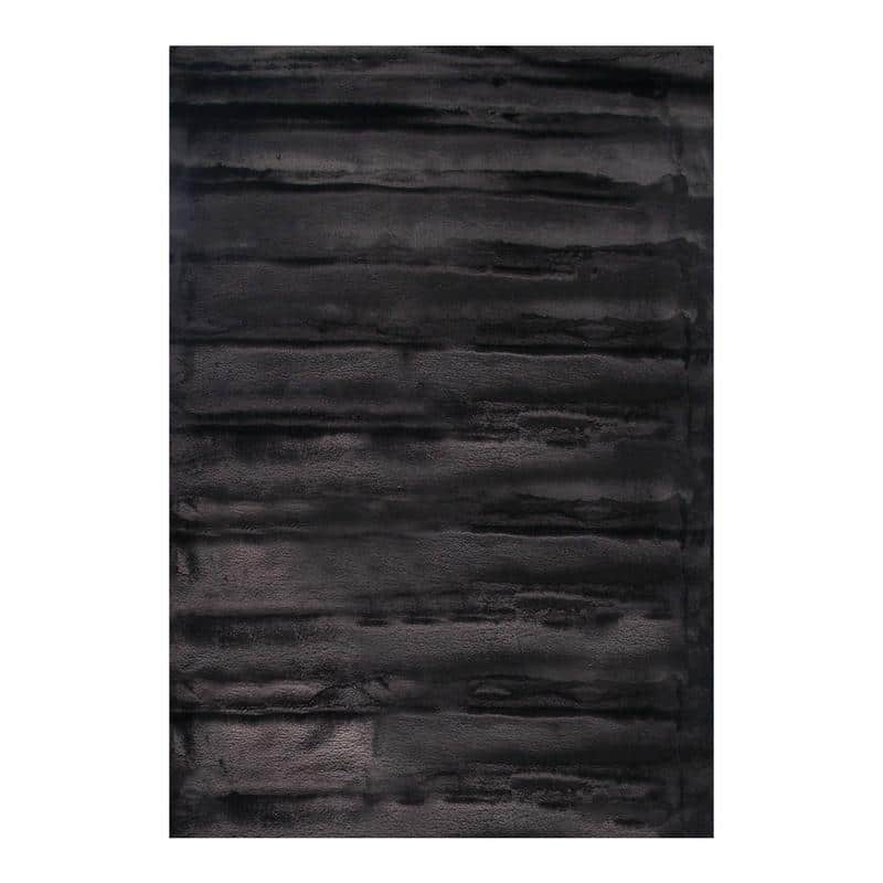 Kurk Faux Fur Black Rug Kristal Carpets