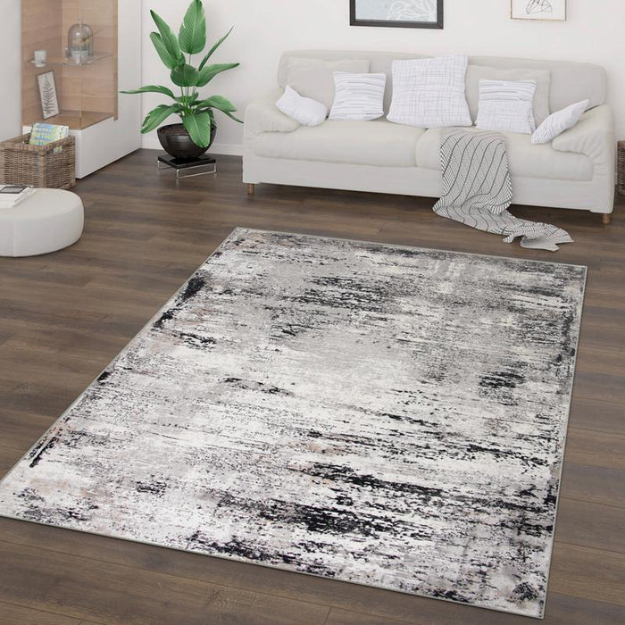 Merry Grey Black Rug MR267