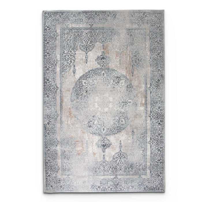 Merry Grey Navy Rug MR249