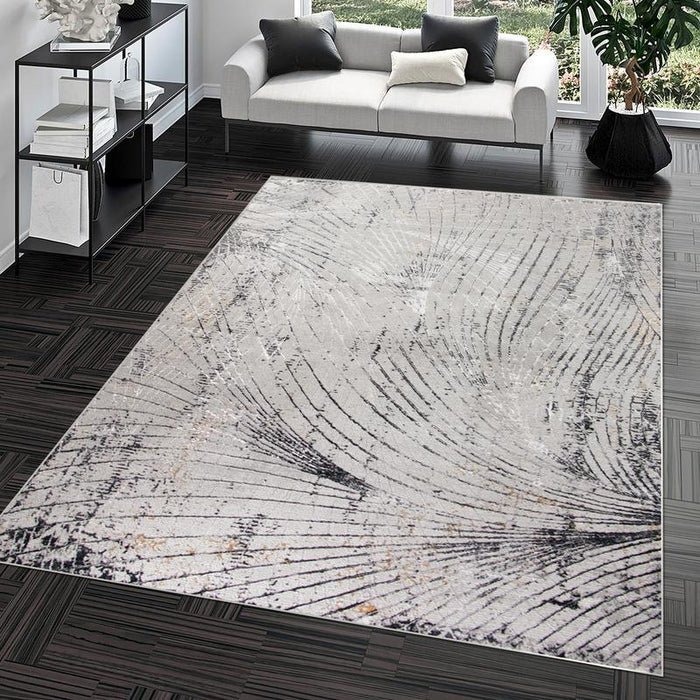 Star Grey Black Rug - LP411