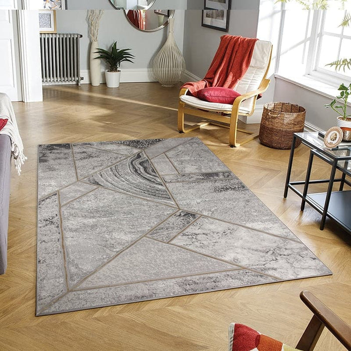 Star Modern Grey Mount Rug - Kristal Carpets