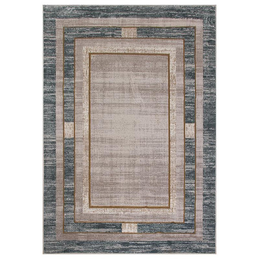 Star Modern Blue D Frame Rug - Kristal Carpets