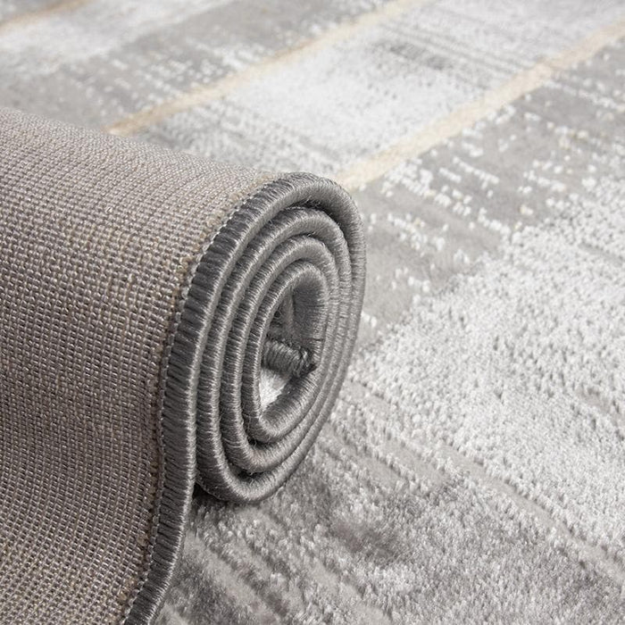 Star Modern Grey D Frame Rug - Kristal Carpets