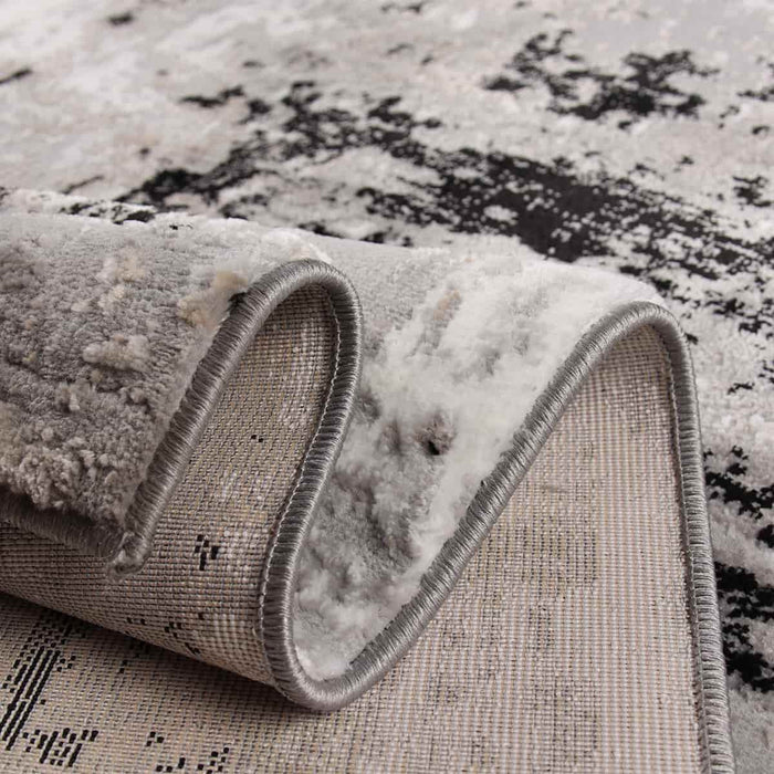Diva Black Brush Rug - Kristal Carpets