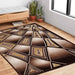 First Class Polyester Brown Rectangle Rug - Kristal Carpets