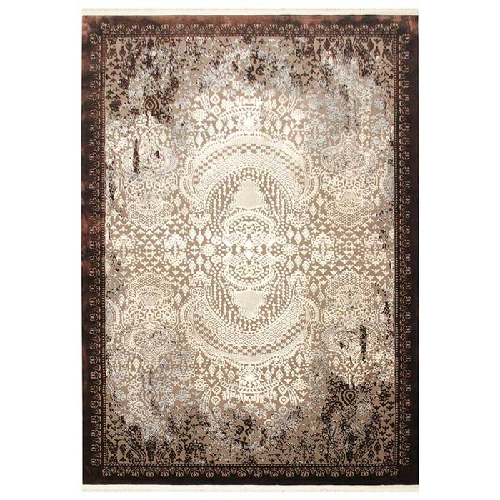 Trend Brown Frame Rug - Kristal Carpets