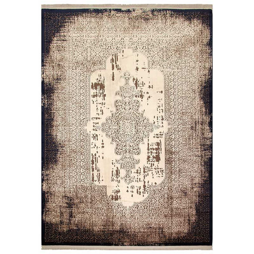 Trend Navy Pattern Rug - Kristal Carpets