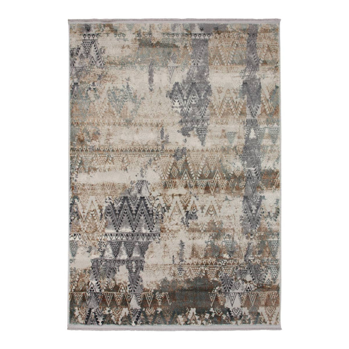 Artist Triangle Pattern Beige Rug - Kristal Carpets