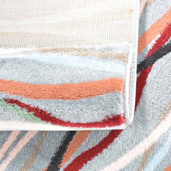 Kiraz Beige Wave Rug - Kristal Carpets